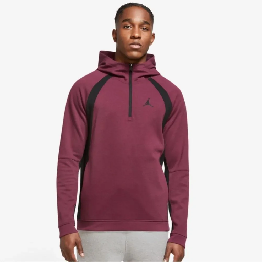 Jordan Statement Air Fleece PO‎ Hoodie Cherrywood Red Sz S
